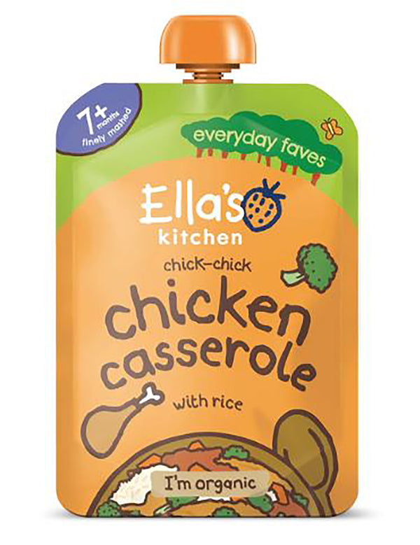 Ellas Kitchen - Økologisk Babysmos kylling, ris og grøntsager 7 mdr. - 130gr.