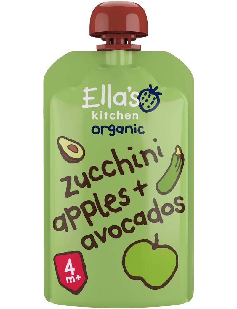 Ellas Kitchen - Økologisk Babysmos courgette, æble og avocado 4 mdr. - 120gr.