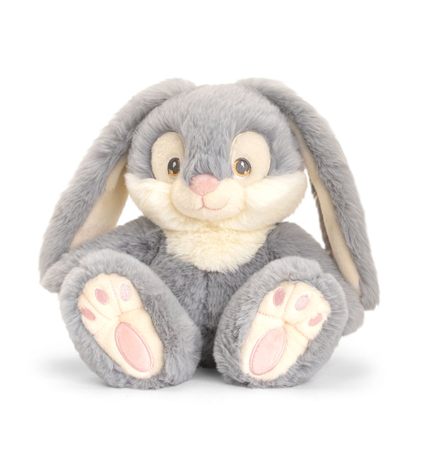 Keel Toys Keeleco Adoptable World Patchfoot kanin grå 22cm. Super sød og blød bamse. 100% miljøvenligt tøjdyr. Lev. 1-3 hverdg. Fri fragt fra 499,-