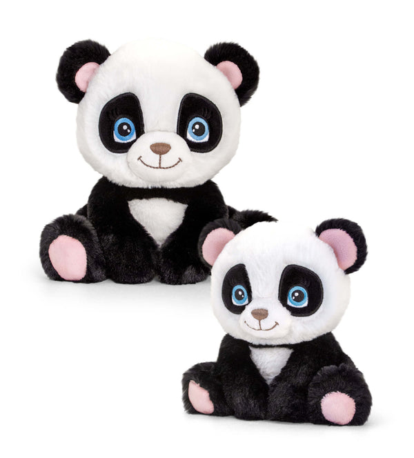 Keel Toys Keeleco Panda bamse. Super blødt og miljøvenligt tøjdyr. Lev. 1-3 hverdg. Fri fragt fra 499,-