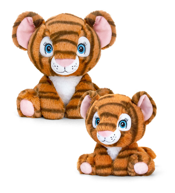 Keel Toys Keeleco Adoptable World Tiger 16cm. Super blød og sød bamse. 100% miljøvenligt tøjdyr. Lev. 1-3 hverdg. Fri fragt fra 499,-