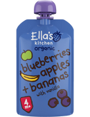 Ellas Kitchen - Økologisk Babysmos blåbær, æble og banan 4 mdr. - 120gr.