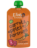 Ellas Kitchen - Økologisk Babysmos gulerod, æble og pastinak 4 mdr.- 120gr