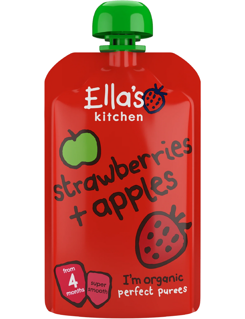 Ellas Kitchen - Økologisk Babysmos jordbær og æble 4 mdr. - 120gr.