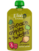 Ellas Kitchen - Økologisk Babysmos spinat, æble og majroer 4 mdr. - 120gr.