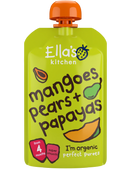 Ellas Kitchen - Økologisk Babysmos mango, pære, papaya 4 mdr. - 120gr.