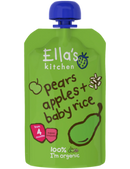 Ellas Kitchen - Økologisk Babysmos pære, æble og baby ris 4 mdr. - 120gr.