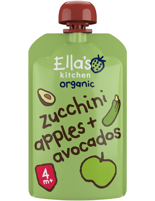 Ellas Kitchen - Økologisk Babysmos courgette, æble og avocado 4 mdr. - 120gr.