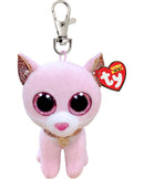 TY Beanie Boos FIONA pink kat m. nøglering 8cm