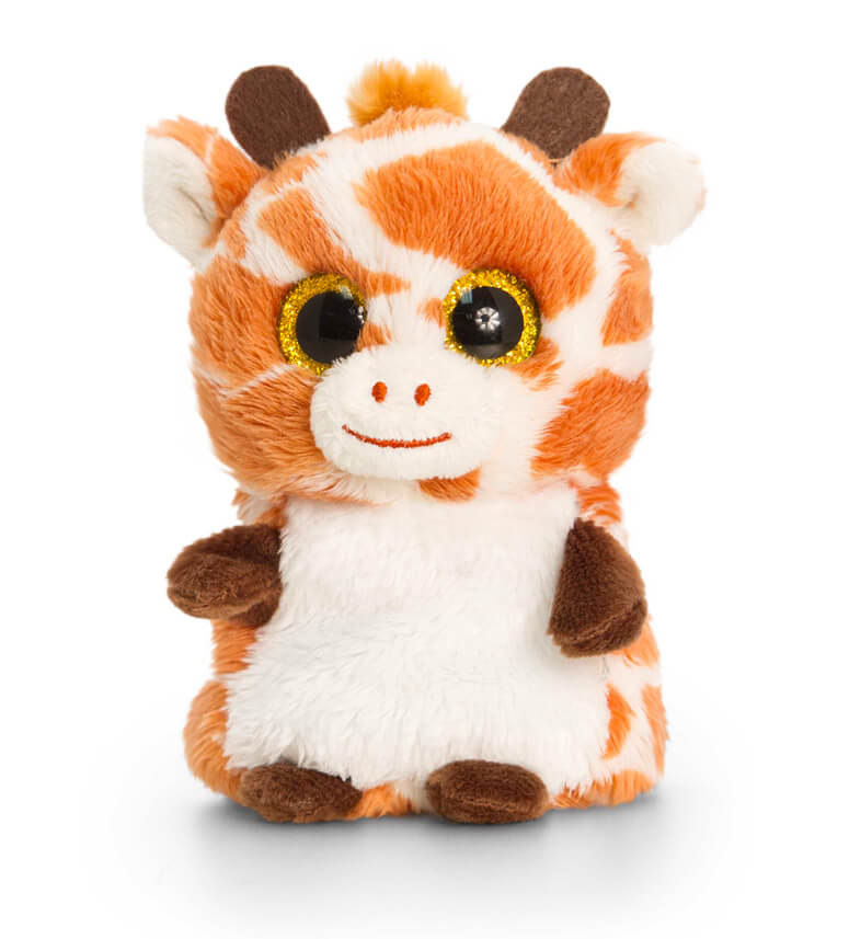 Keel Toys Animutso Giraf bamse 15cm. Super sødt og blødt tøjdyr. Lev. 1-3 hverdg. Fri fragt fra 499,-