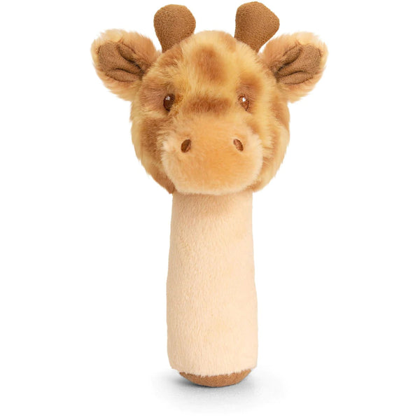 Keel Toys Keeleco Huggy Giraffe Stick rangle - 14cm. Miljøvenlig bamse. Super sødt og blødt tøjdyr til din baby. Lev. 1-3 hverdg. Fri fragt fra 499,-