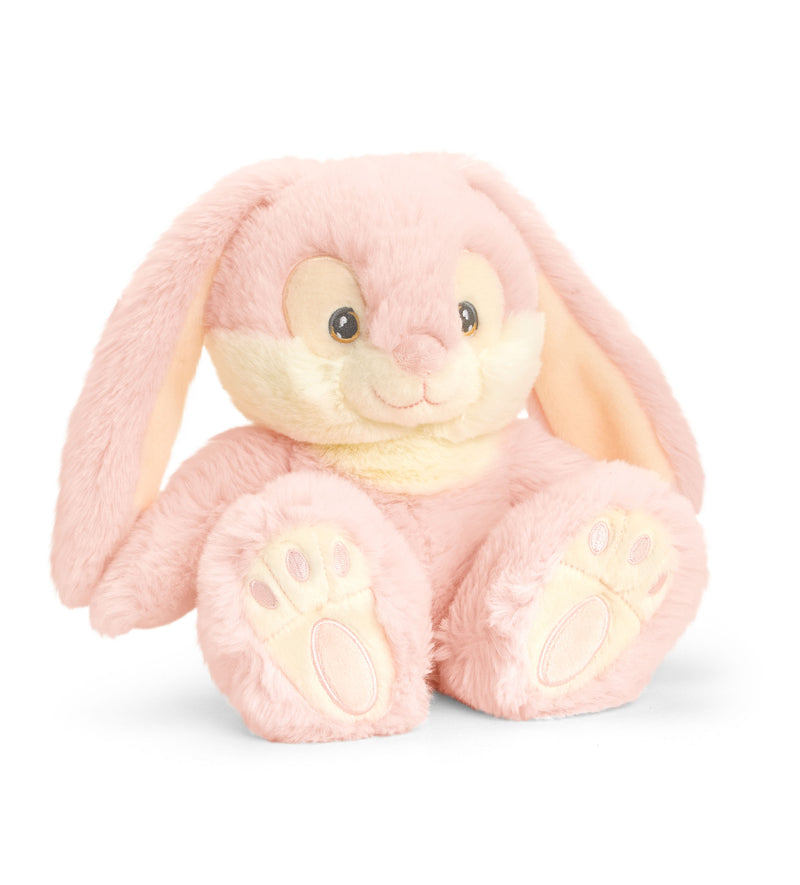 Keel Toys Keeleco Adoptable World Patchfoot kanin lyserød 22cm. Super sød og blød bamse. 100% miljøvenligt tøjdyr. Lev. 1-3 hverdg. Fri fragt fra 499,-