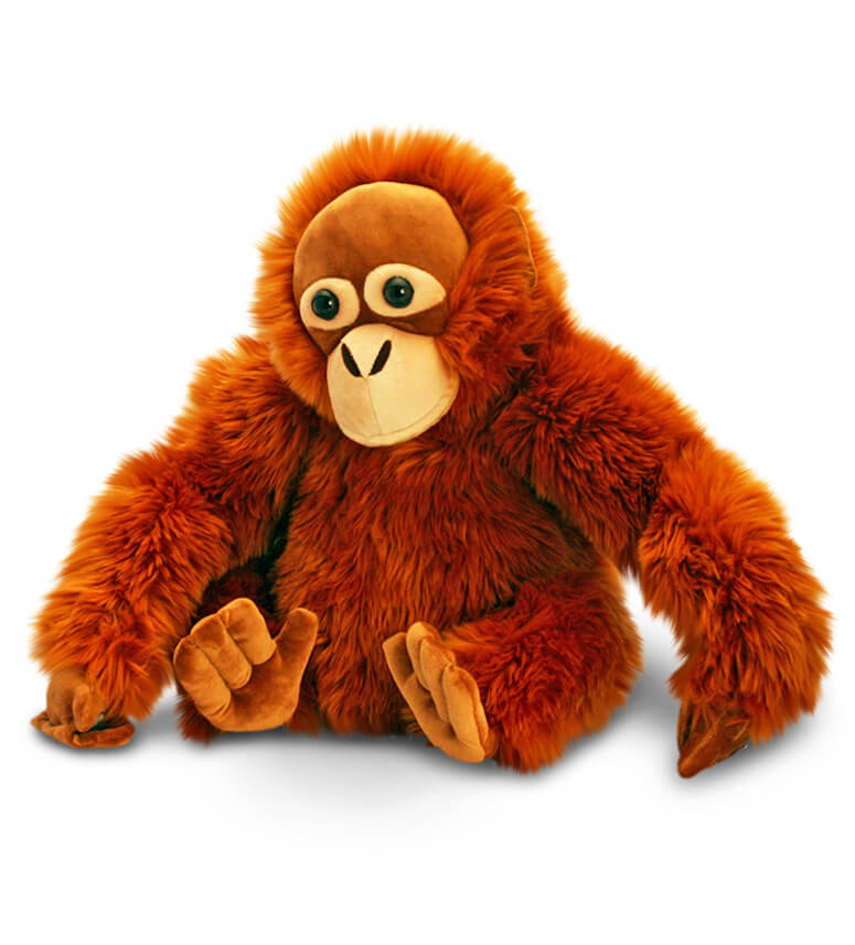 Keel Toys orangutan - 45cm. Super sød og blød krammebamse. Lev. 1-3 hverdg. Fri fragt fra 499,-