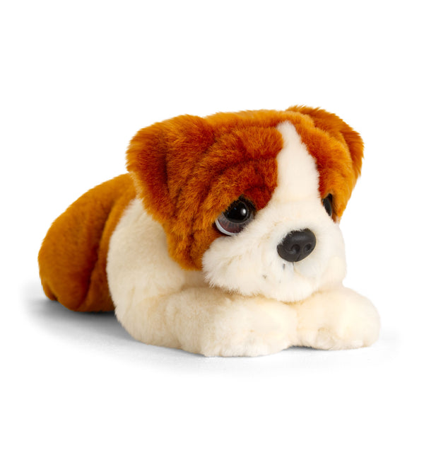 Keel Toys Signature hvalp bulldog - 32cm. Super sød og blød bamse. Lev. 1-3 hverdg. Fri fragt fra 499,-