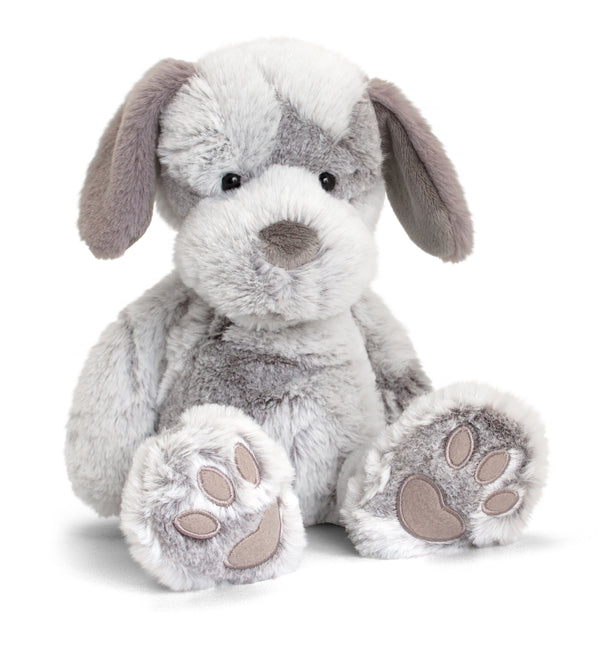 Keel Toys Love to hug hund bamse grå - 35cm. Super sød og blød krammebamse. Lev. 1-3 hverdg. Fri fragt fra 499,-
