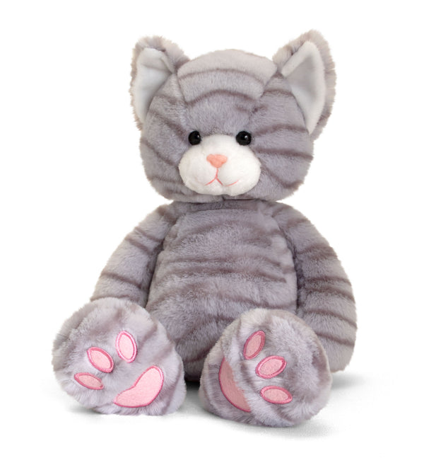 Keel Toys Love to hug Kat bamse grå - 35cm. Super sødt og blødt tøjdyr. Lev. 1-3 hverdg. Fri fragt fra 499,-
