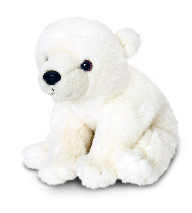 Keel Toys Keeleco isbjørn - 25cm. Er et super blødt tøjdyr. Bamsen er  omhyggeligt lavet til at blive krammet af en ny ven. Lev. 1-3 hverdg. Fri fragt fra 499,-